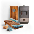Elakai Beach Wave resin and wood travel cornhole set
