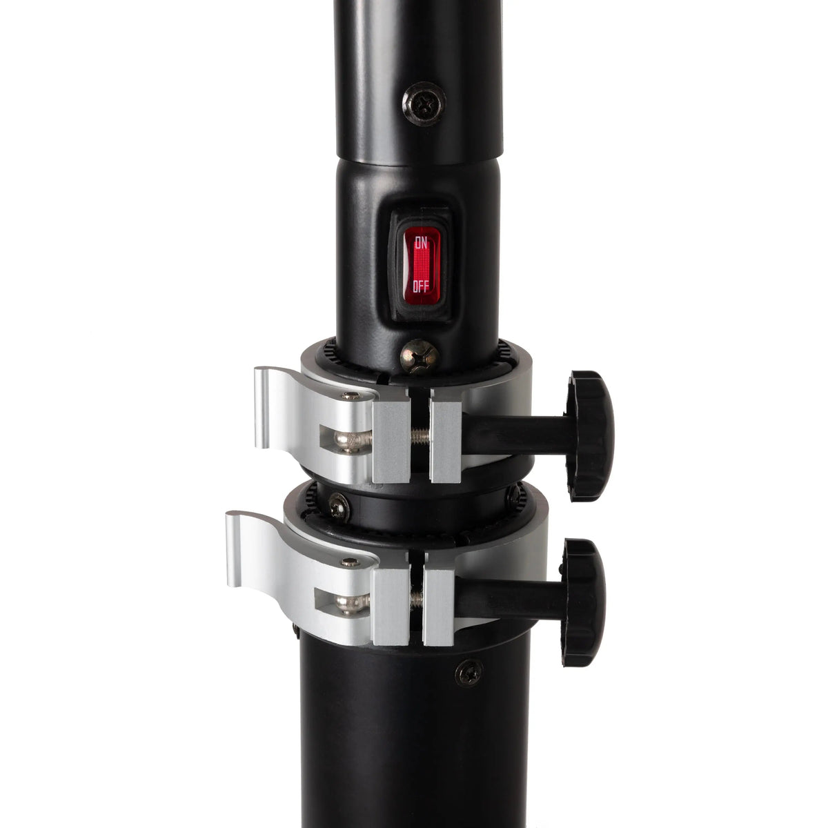 Black Powder Coated Steel Telescoping Offset Pole Mounted Infrared Patio Heater
