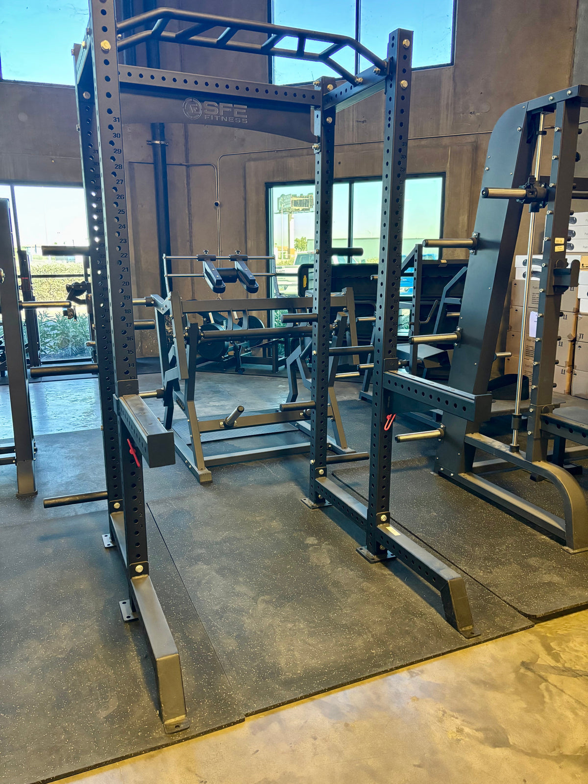 SFE Commercial Squat Rack with Weight Storage