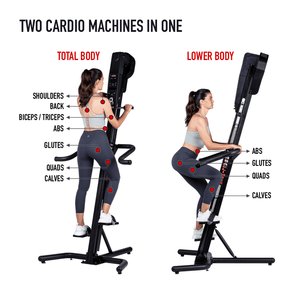 VersaClimber SM-M climbing and stepping modes