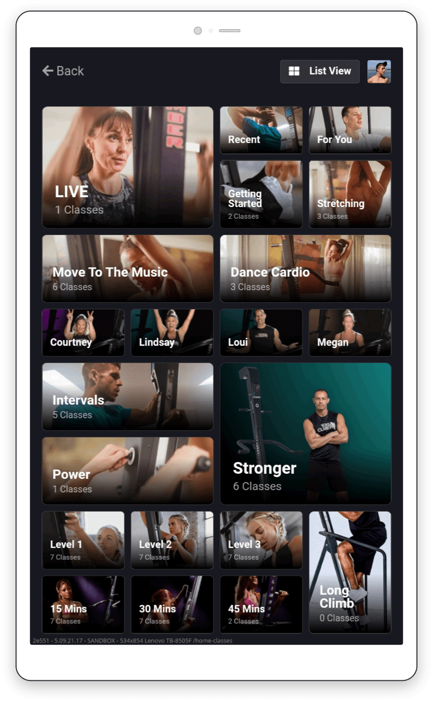 VC Connect classes on the TS-M tablet