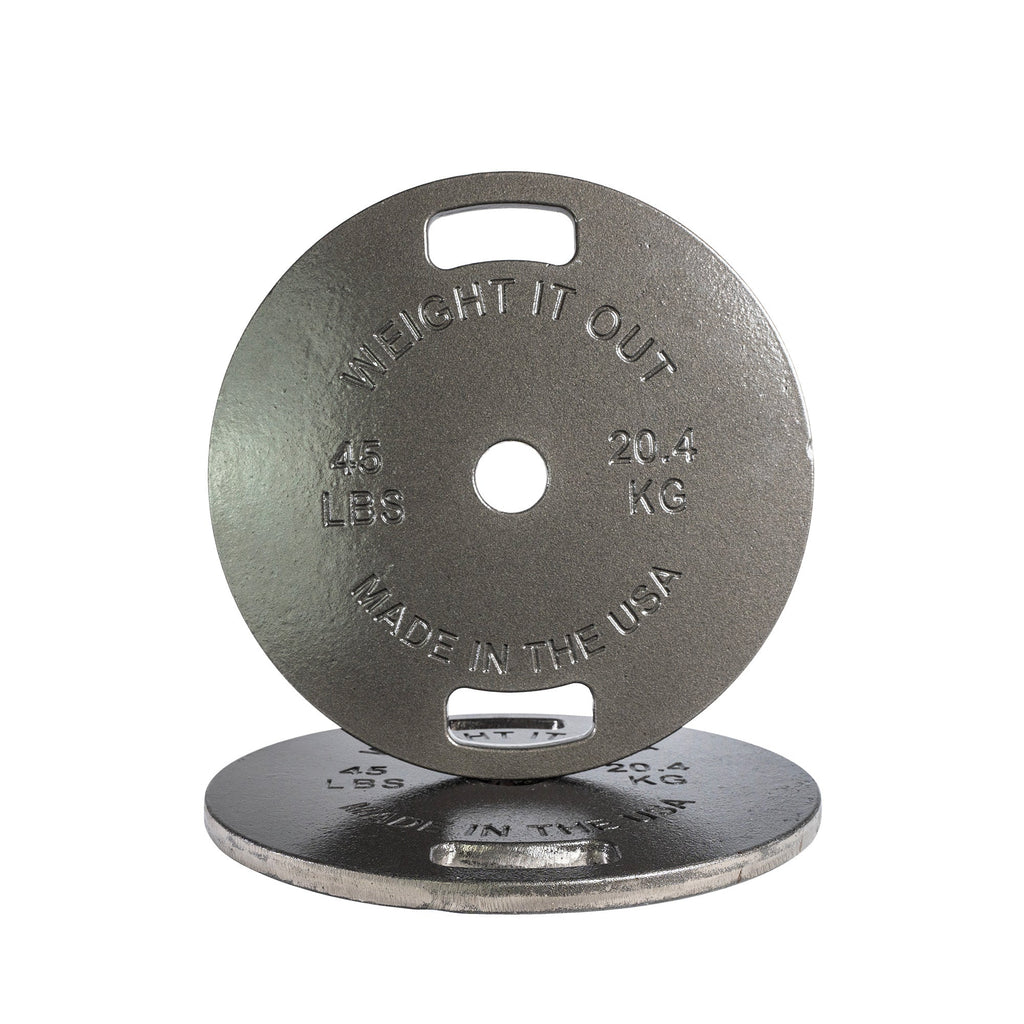 Cast Iron Machined 45lb And Calibrated Solid Steel Weight Plate Sets