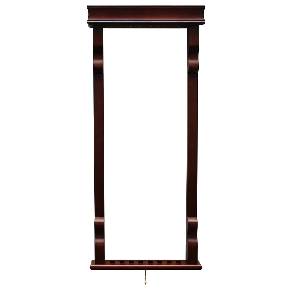Vintage Wall Billiard Cue Rack - Mahogany Finish