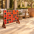 Elakai Mahogany Convoy 4-in-a-Row Game in an AI-styled outdoor setting