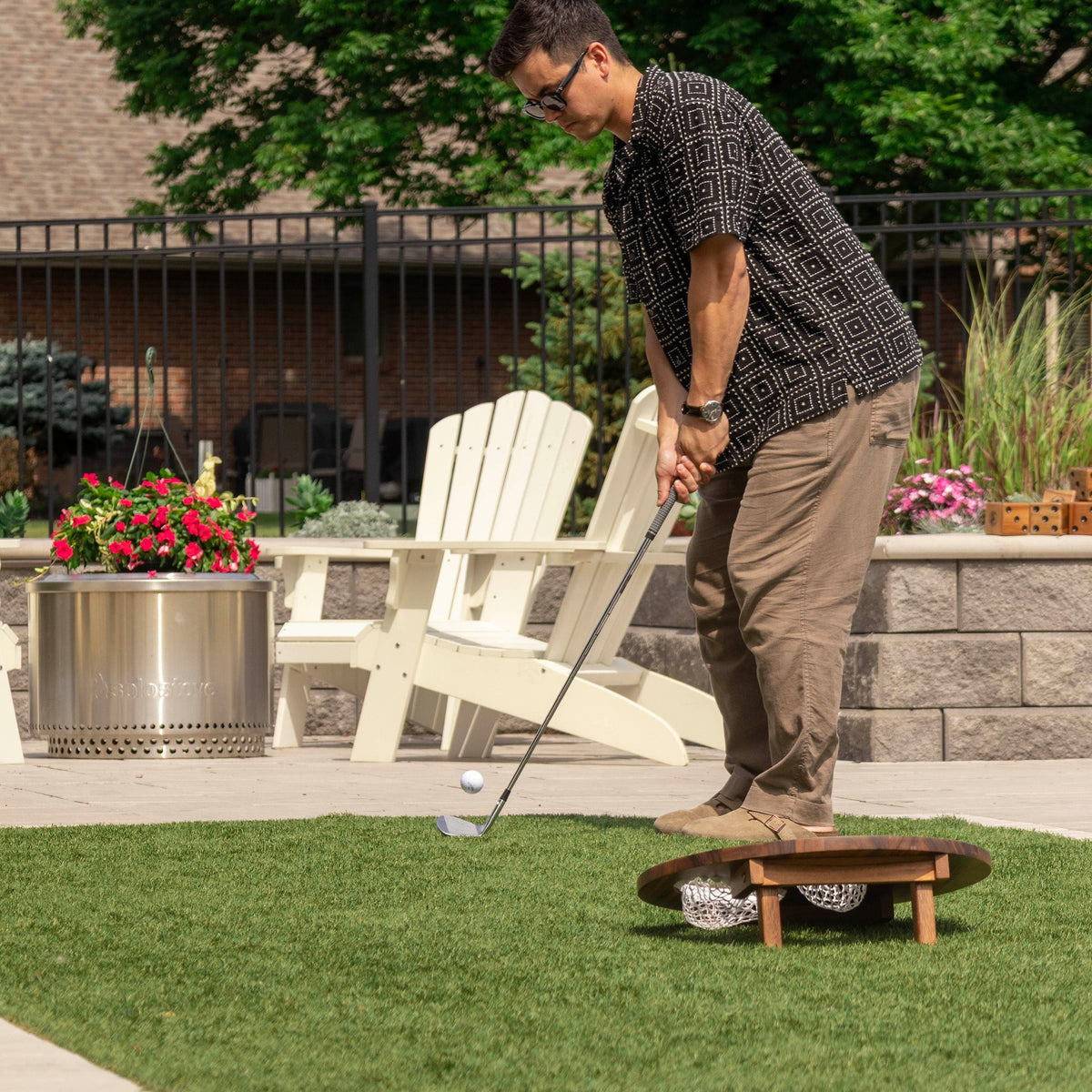 Person playing Elakai Island Hole outdoors