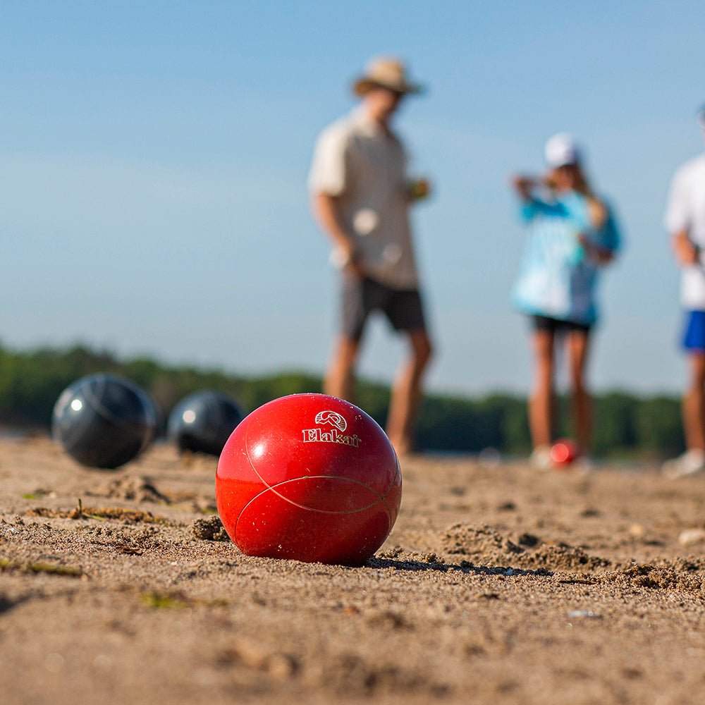 Elakai Rambler premium resin bocce set being played outdoors