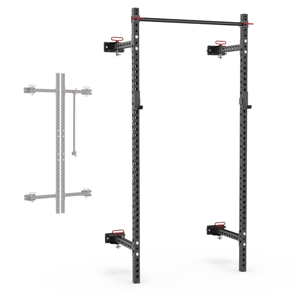 Synergee 2200 Series Folding Squat Rack — Black / 95" / 21"