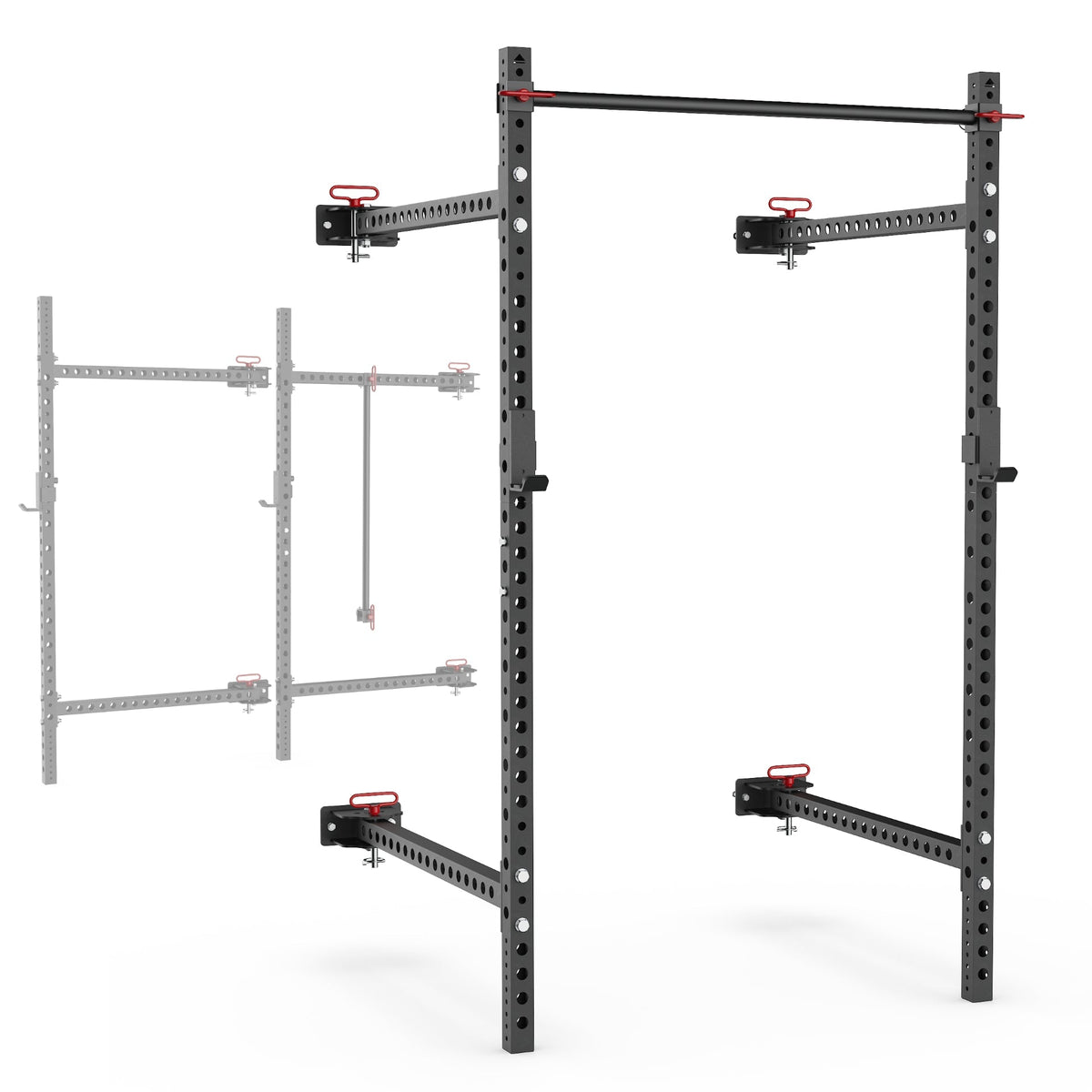 Synergee 2200 Series Folding Squat Rack — Black / 79" / 41"