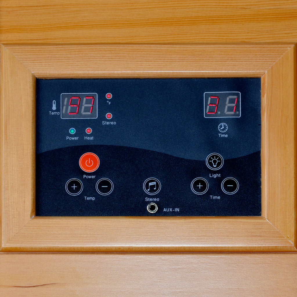 Buena Vista 1-2 Person Hemlock Infrared Sauna with 4 Carbon Heaters