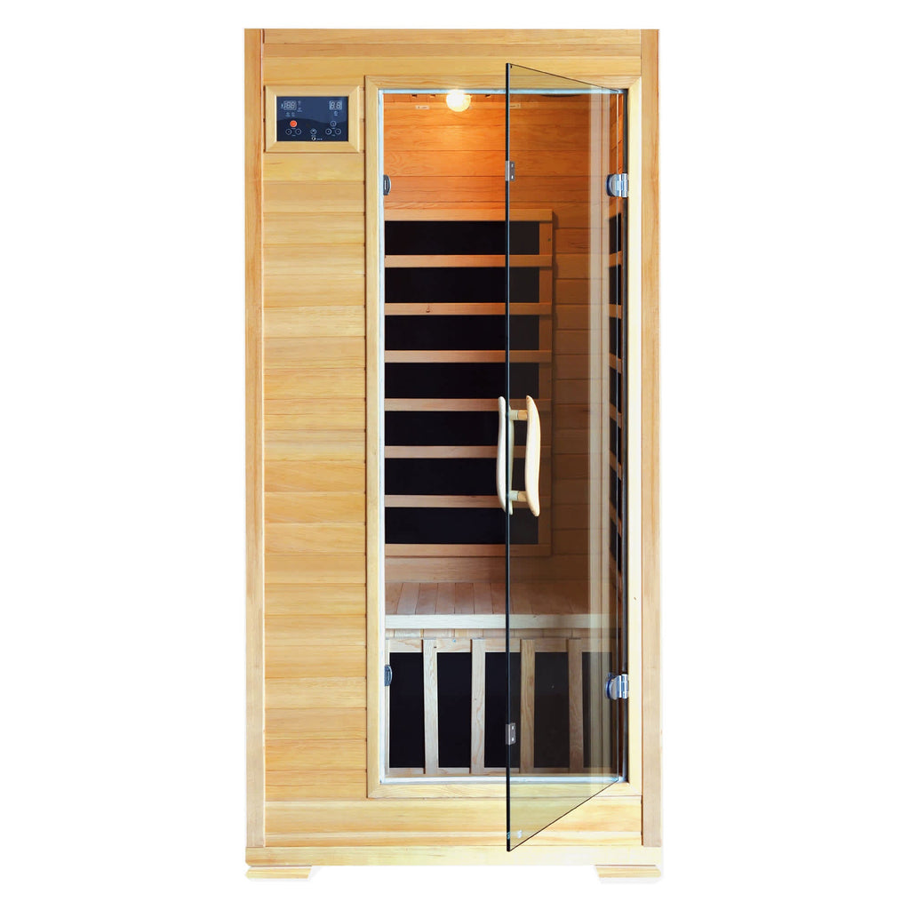 Buena Vista 1-2 Person Hemlock Infrared Sauna with 4 Carbon Heaters